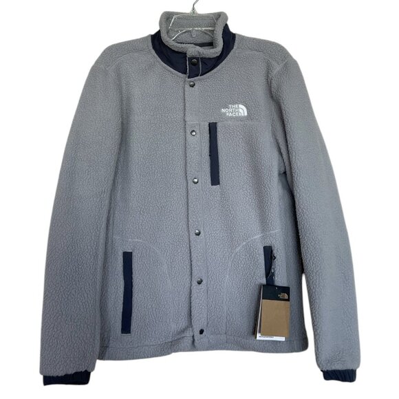The NORTH FACE Parkview Mens Fleece Jacket Size Small Gray Deep Pile